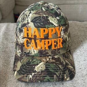 Camouflage 'Happy Camper' Cap